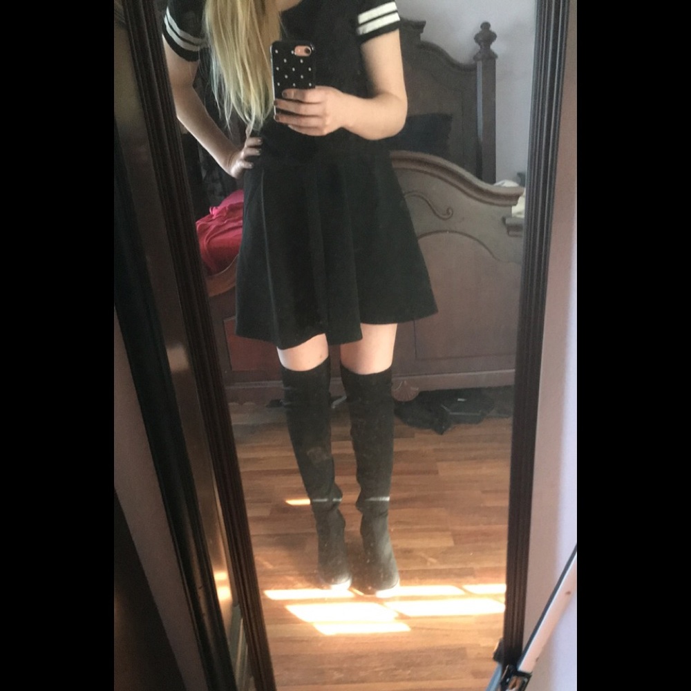 Black over the knee boots size 7
